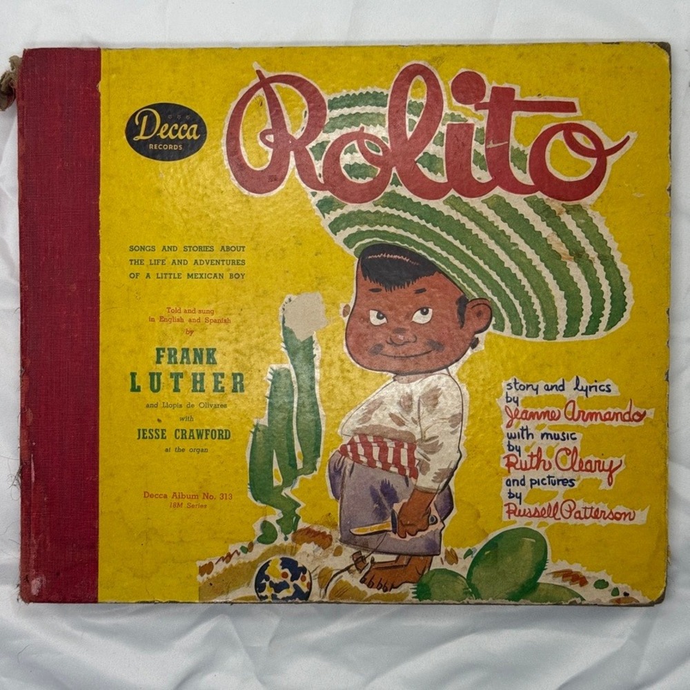 Vintage Rolito Decca Records Album No 313 Frank Luther 78 RPM Mexican Stories
